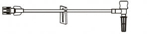 BD Specialty Extension Sets (T-Connector) - Mini Bore IV Extension Set with Removable Slide Clamp, Standard Injection T-Connector, Male Luer Slip Adapter, 5", 0.3 mL Priming Volume, Non-DEHP - ME1233