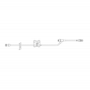 BD Specialty Tubing Extension Sets - Flow Regulator 14" Standard-Bore IV Extension Set with 2.6 mL Priming Volume, Slide Clamp, NAC-Y Needle-Free Valve and Spin Male Luer Lock - MFS141