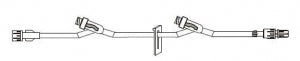 BD Extension Sets - 36" Standard-Bore IV Extension Set with 6 mL Priming Volume, Slide Clamp, 2 NAC-Y Needle-Free Valves and Spin Male Luer Lock - MX9059