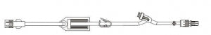 BD Specialty Extension Sets with Filter - 16" Standard-Bore IV Extension Set with 5.8 mL Priming Volume, 0.2-micron Filter, Pinch Clamp, 1 NAC-Y Needle-Free Valve and Spin Male Luer Lock - MX9166