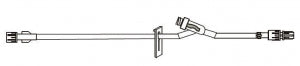 BD Extension Sets - 32" Standard-Bore IV Extension Set with 3.5 mL Priming Volume, Slide Clamp, NAC-Y Needle-Free Valve and Spin Male Luer Lock - MX9175