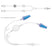 BD Bifuse Extension Sets - Bi-Fuse Micro Bore IV Extension Set with 2 Bonded MaxZero Needle-Free Connectors, 0.2 Micron Filter, 2 Slide Clamps, Spin Male Luer Lock, 7", 0.7 mL Priming Volume - MZ9271