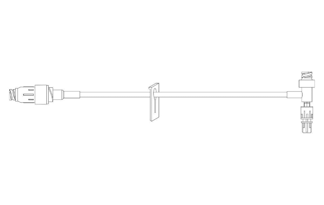 BD Specialty Extension Sets (T-Connector) - IV Extension Set with Mini Bore Tubing, 1 Bonded MaxZero Needle-Free Connector, Needle-Free Access T-Connector, 1 White Slide Clamp, Spin Male Luer Lock, 6" 0.2 mL Priming Volume, Non-DEHP - MZXT9001