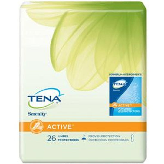 Essity TENA Serenity Active Regular Pantiliners, Adhesive Strip, 8"