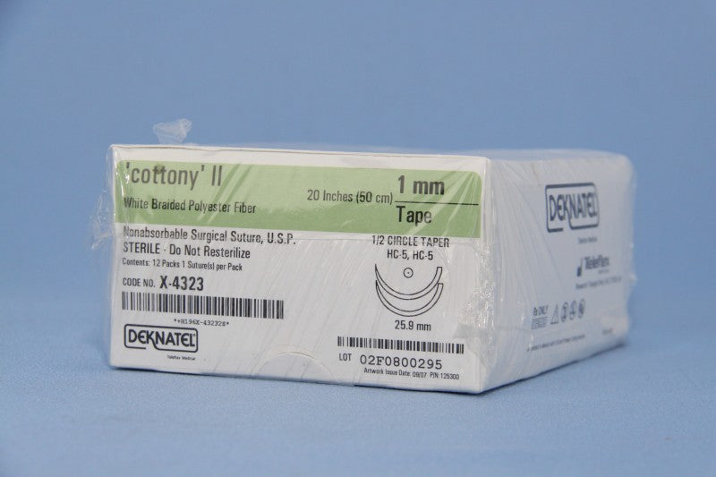Teleflex Medical Dacron Tapes - Dacron Tape, White, 20 - X-4323