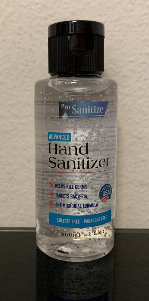 Pro Sanitizer 70% Ethyl Alcohol - Advanced Hand Sanitizer Sulfate Free - 2oz Bottle - Pack of 6