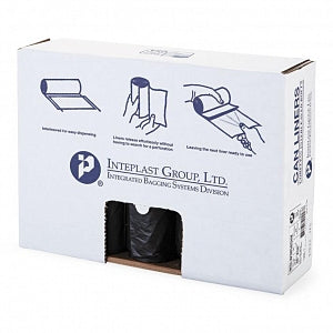 Inteplast Group Low-Density Trash Can Liners - Trash Can Liner, 38" x 58", 1.4 Mil, 60 gal., Black - WSLW3858SHK