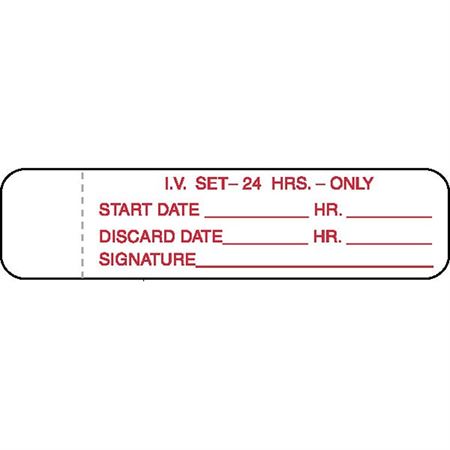 IV Tubing Labels 24 Hrs