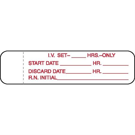 IV Tubing Labels ____ Hrs — Grayline Medical