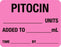 Centurion Centurion Anesthesia Syringe Labels - Pitocin Units Fluorescent Pink mg / mL Tape - IVL782