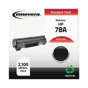 Innovera Refurbished Toners - Remanufactured CE278A/78A Toner, 2100 Page-Yield, Black, CE278A - IVRE278A