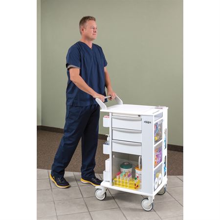 Insight Ergo Phlebotomy Cart with 5" Casters Insight Ergo Phlebotomy Cart with 5" Casters - 25.75"W x 19"D x 42"H