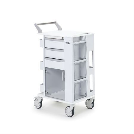 Insight Ergo Phlebotomy Cart with 5" Casters Insight Ergo Phlebotomy Cart with 5" Casters - 25.75"W x 19"D x 42"H