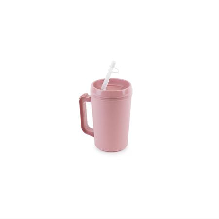 Insulated Mug with Straw 34oz - Individually Wrapped - Dusty Rose