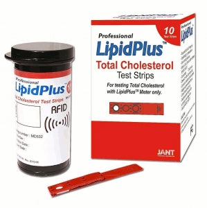 Jant Pharmacal Corporation LipidPlus Total Cholesterol Measuring System - LipidPlus Total Cholesterol Test Strips, 10/Box - MD532