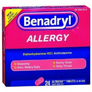 Johnson & Johnson Allergy ULTRATAB Tablets - Benadryl Allergy UltraTab Tablets, 24 Count - 17031