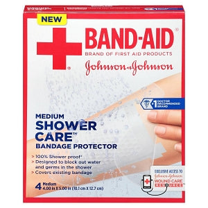 Johnson & Joh Band-Aid Shower Care Bandage Protector - Band-Aid Shower Care Protector, Size M - 381371164134