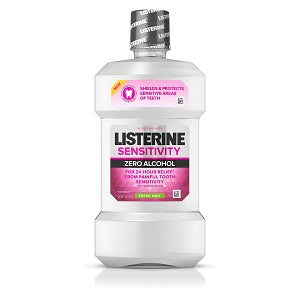 Johnson & Johnson Listerine Sensitivity Zero-Alcohol Mouth Wash - Listerine Sensitivity Zero-Alcohol Mouthwash, Fresh Mint, 250 mL - 312547235969