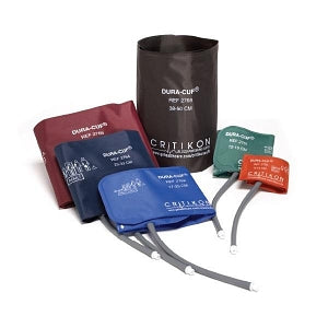 GE Medical Dura-Cuf Blood Pressure Cuffs - Dura-Cuf Blood Pressure Cuff Assortment Pack with 2-Tube DINACLICK Connectors, Adult Sizes - 2059301-001