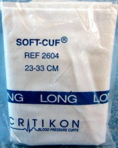 GE Healthcare Critikon Soft-Cuf Blood Pressure Cuffs - Blood Pressure Cuff, Disposable, Adult Long - 2604