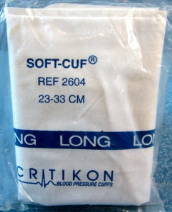 GE Healthcare Critikon Soft-Cuf Blood Pressure Cuffs - Blood Pressure Cuff, Disposable, Adult Long - 2604