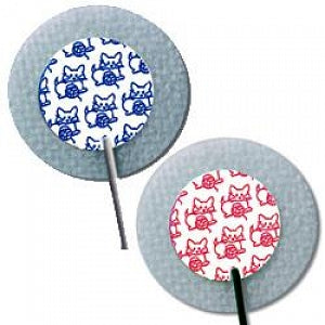 Cardinal Health Cloth Prewired Electrodes - Cloth Prewired ECG Electrode, 1" Round, Kitty Cat - 31424768