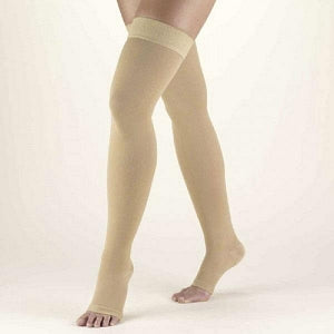 Bsn Medical Inc JOBST Relief Open-Toe Thigh Highs - 20-30 mmHg Compression Rating Open Toe Relief Thigh High Stockings, Beige, Size S Regular - 114644