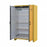 Justrite Flammable Materials Cabinets - Yellow Flammable Material Cabinet with Steel Doors, Hybrid Close, 45 gal. Capacity, 45.83"W x 24.41"D x 76.65"H - 22603