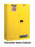 Justrite Flammable Materials Cabinets - Yellow Flammable Material Cabinet with 2 Doors, Self Close, 45 gal. Capacity - 894500