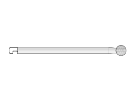 Microaire Surgical Round Diamond Otology Bur - Round Diamond Otology Drill Bur, 3.5 mm - K-45