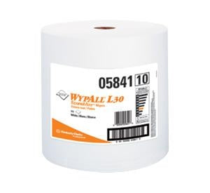 Kimberly Clark WypAll Wipers - Wypall Wiper, L30, Roll, White - 05841