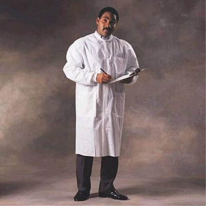 Halyard Health Basic Lab Coats - 3-Layer Basic Plus Lab Coat, Blue, Size S - 10030