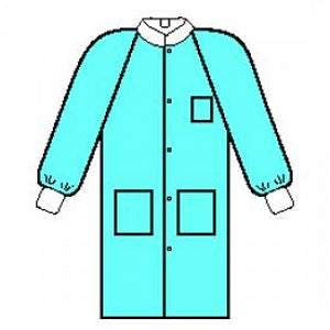 Halyard Health Basic Lab Coats - 3-Layer Basic Plus Lab Coat, Blue, Size S - 10030