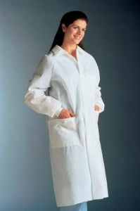 Halyard Health Universal Precautions Lab Coats - Universal Precautions Lab Coat, 3-Layer, White, Size M - 10041