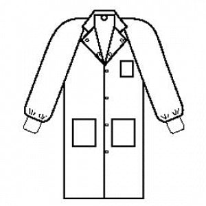 Halyard Health Universal Precautions Lab Coats - Universal Precautions Lab Coat, 3-Layer, White, Size M - 10041