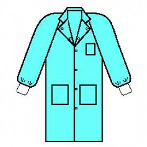 Halyard Health Universal Precautions Lab Coats - Universal Precautions Lab Coat, 3-Layer, Blue, Size S - 10045