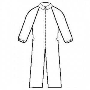 Halyard Health Extra Protection Coveralls - Extra Protection Coveralls, White, Size L - 10075