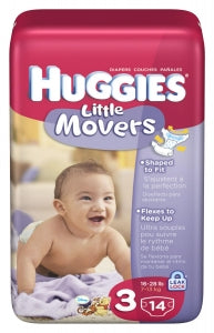 Kimberly-Clark Huggies Little Movers Diapers - Huggies Little Movers Diapers, Size 3 - 10517