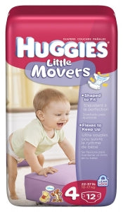 Kimberly-Clark Huggies Little Movers Diapers - Huggies Little Movers Diapers, Size 4 - 10518