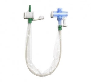 Halyard Health Adult Trach Care 72-Hour T-Piece - Adult Trach Care Turbo-Cleaning Closed Suction System Kit for Tracheostomy, T-Piece, 12 Fr x 30.5 cm - 227135