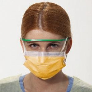 Halyard FLUIDSHIELD Procedure Masks - FLUIDSHIELD Fog-Free Procedure Mask, Orange - 28797