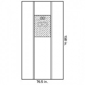 Halyard Health Angio Femoral Drapes - Femoral Angio Drape, Window, 76.5" x 158", Pediatric - 29232