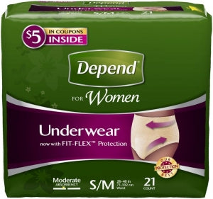 Kimberly Clark Depend Fit-Flex Incontinence Underwear for Women — Grayline  Medical