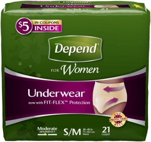 Kimberly-Clark Depend Briefs - Pant Depend Brief, Female, Size S / M - 38535