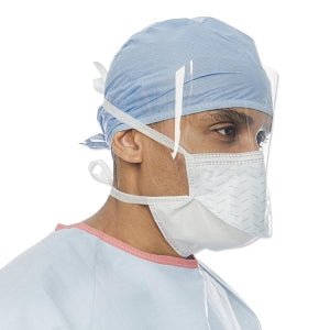 Halyard Health Fluidshield Surgical Masks - FLUIDSHIELD Level 2 Expanded Chamber Surgical Mask with Wraparound Visor, Sterile - 39124