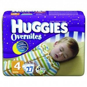 Kimberly Clark Huggies OverNites Diapers - DBM-HUGGIES, OVERNITES, SIZE 4, JUMBO - 40683