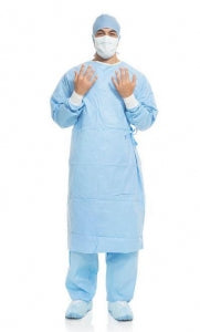 Halyard Health Aero Blue Performance Surgical Gowns - Aero Blue Performance Surgical Gown, Size L, Sterile - 41733