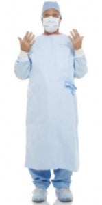 Halyard Health Aero Blue Performance Surgical Gowns - Aero Blue Performance Surgical Gown, Size XL, Sterile - 41734