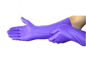 Halyard Health Purple Nitrile Max Exam Gloves - Powder-Free Nitrile Max Exam Gloves, Purple, Size M - 44993