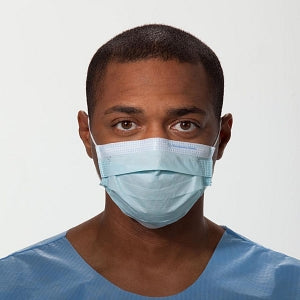 Halyard Health Pleated Procedure Mask with Ear Loops - Pleated Procedure Mask, Earloops, Blue - 47080